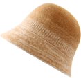 thumbnail image 3 of CoCopeaunts Bucket Hats for Women Autumn Winter Hat Temperament Elegant Round Top Pot Hat Two-Color Gradient Fisherman Hat, 3 of 8