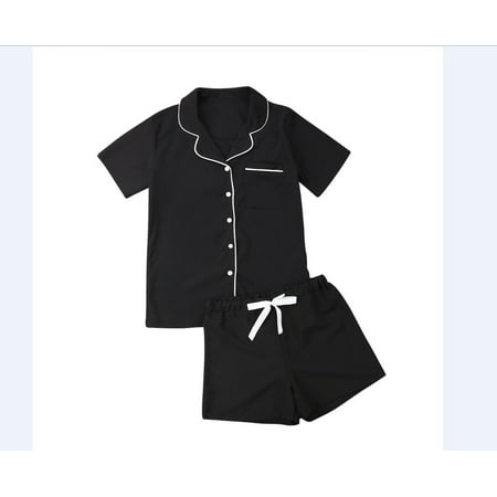 

Fashion Women Sleepwear Cute Cotton Pajamas Set Short Sleeve Nightgown Summer