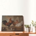 thumbnail image 4 of Naloa Oil Painting Chicken And Duck Print Canvas Picture,Wall Pictures, Modern Decorative Poster,Art Prints for Bedroom, Toilet, 40 x 30 cm, Built-in Wooden Frame, 4 of 6