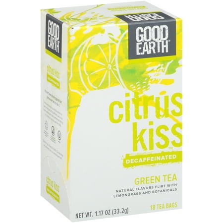 Good Earth ® Citrus baiser ™ décaféiné thé vert 18 ct Boîte