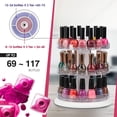 thumbnail image 3 of J JACKCUBE DESIGN Acrylic Rotating Nail Polish Display Stand Spinning Rack Holds 69 - 117 Bottles, 3 Tier Storage Holder Organizer for Nail Polish, Makeup, Essential Oil and more - MK548B C104, 3 of 3