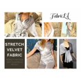 thumbnail image 4 of FabricLA Stretch Velvet Fabric - 58/60" Inches (150 CM) Wide - 90% Polyester & 10% Spandex - Perfect for Sewing, Apparel, Costume, Craft - Silver Grey, 5 Continuous Yards, 4 of 8