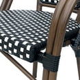 thumbnail image 7 of GDF Studio Symonds Outdoor French Bistro Chairs, Set of 4, Black, White, and Brown Wood, 7 of 7