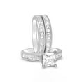 thumbnail image 5 of TRIO Wedding Engagement Ring Set Princess Cut Three Bridal Rings for Women (5), 5 of 7