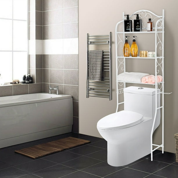 Topcobe 3 Tier Metal Over The Toilet Shelf, Bathroom Space Saver Rack