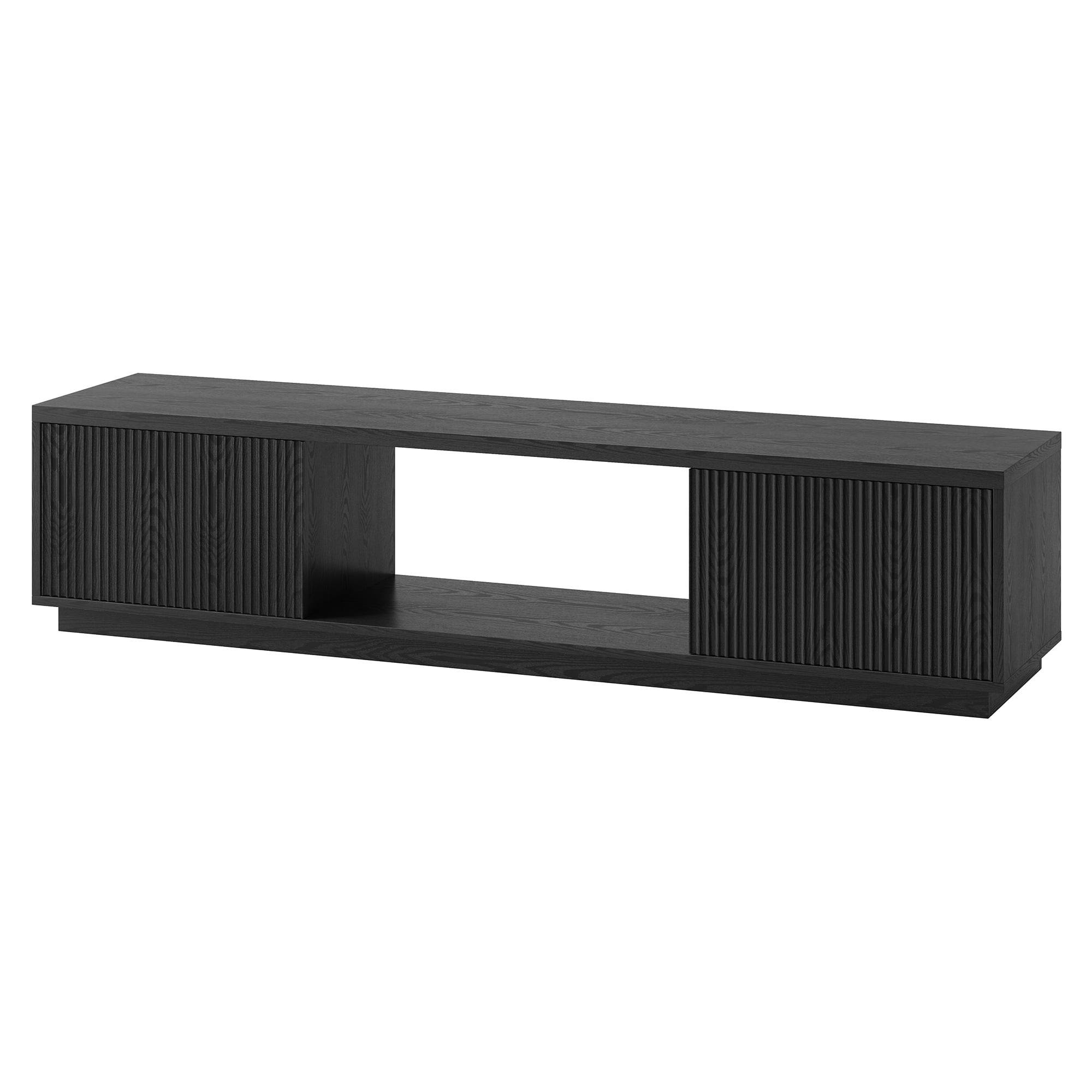 Dorian Rectangular TV Stand for TV's up to 78" in Black Grain