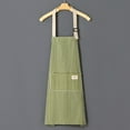 thumbnail image 3 of Cotto Linen Striped Apron With Thin Cotton Fabric Waistband For Stain Oil Resistance Coffee Overalls Apron Kitchen Accessories, 3 of 9