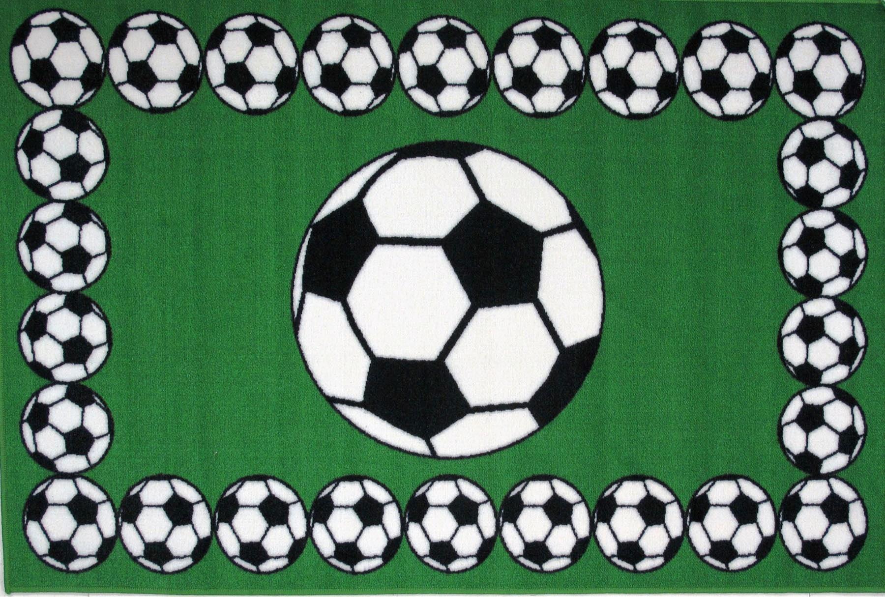 Fun Rugs Fun Time Collection Soccer Time Area RugSize19" x 29"