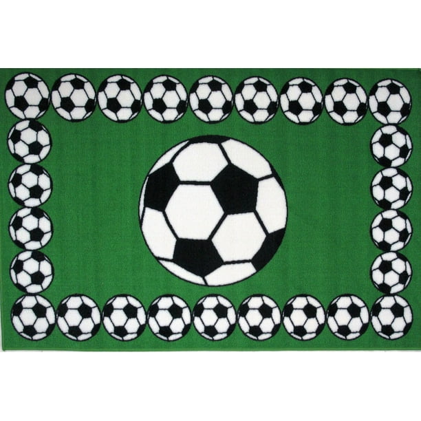 Fun Rugs Fun Time Collection Soccer Time Area RugSize19" x 29