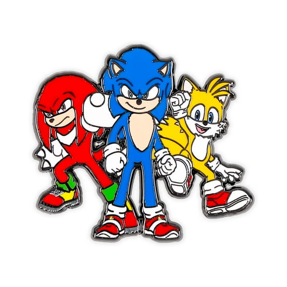 Sonic The Hedgehog 3 Character Trio Enamel Pin