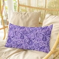 thumbnail image 4 of Vintage Purple Pillow Covers, Linen Long Throw Pillow Case, Retro Botanical Abstract Art Holiday Pillow Protector Decorative Cushion Cover for Living Room/Bedroom 20" x 26", 4 of 8