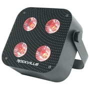 (8) Rockville MINI RF4 V2 Black DJ/Party Wash Lights+RF Remote+APP+Wireless DMX