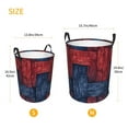 thumbnail image 3 of Red Blue Dark Laundry Hamper Medium Storage Basket/Toy Organizer/Dirty Clothes Bucket, 3 of 5