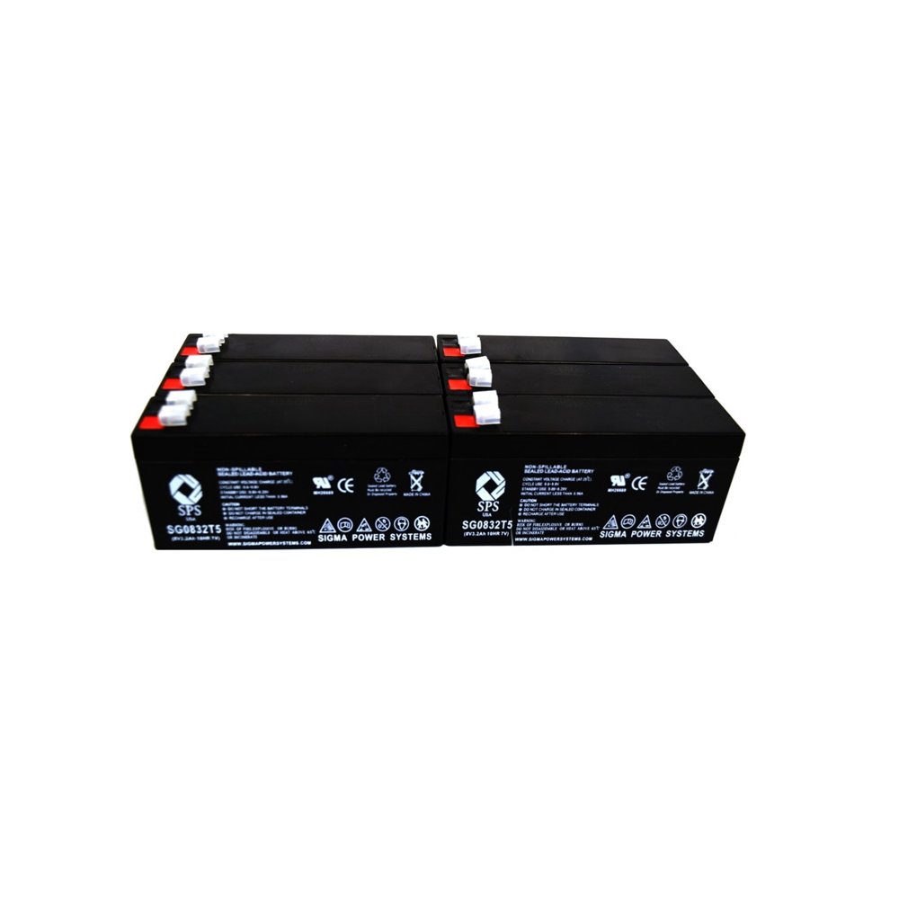 SPS Brand 8V 3.2 Ah Replacement battery for Simed S100E PULSE OXIMETER