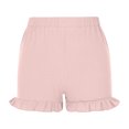 thumbnail image 4 of Abcnature Plus Size Shorts, Womens Athletic Shorts, Women Fashion Solid Color Casual Wide Leg Loose High Waist Shorts, Comfy Beach Shorts, Yoga Pants, Cycling Sport Shorts Pink XXL, 4 of 6