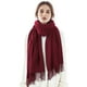 thumbnail image 2 of Bufanda de invierno Clothirily Fashion, chal con tacto de cachemir, rojo vino, 2 of 9