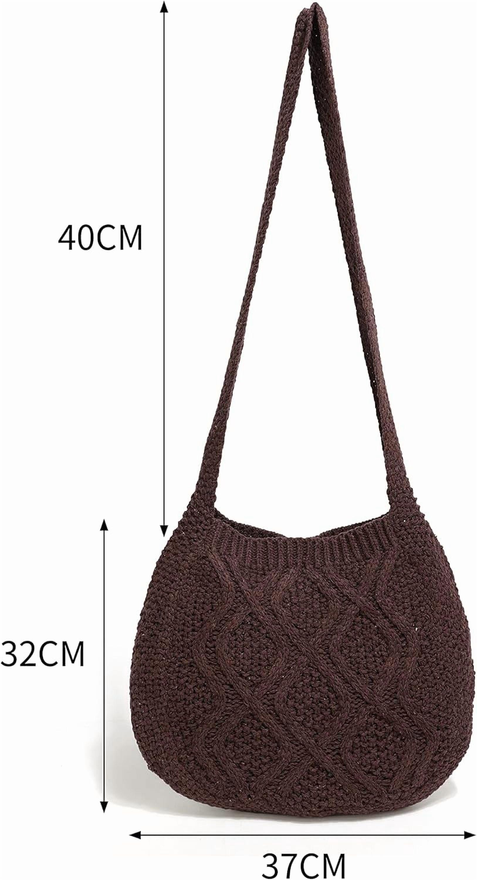 CAILDANL Handmade Crochet Bag–Boho Chic Shoulder Bag, Aesthetic Kinted Bag,Cute Crossbody Bag,Beach, Shoppingor Daily Use