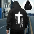 thumbnail image 2 of Txeol Mens Christian Hoodies Pullover Letter Print Y2k Sweatshirts with Pocket Loose Fit Long Sleeve Hoodie,Black,M, 2 of 8