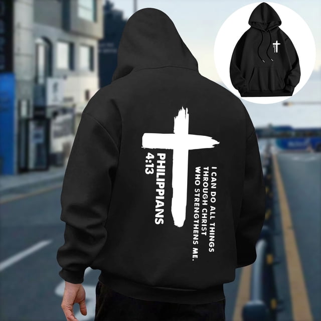 Sudadera con capucha para hombre, informal, a la moda, con estampado, de manga larga, con bolsillo, de poliéster