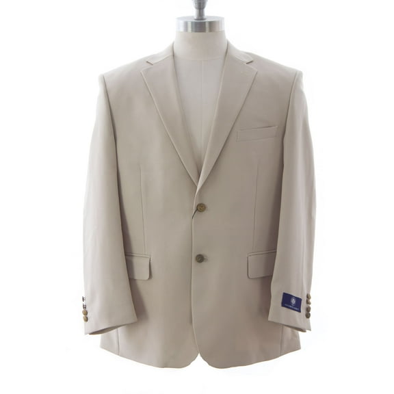 Vittorio St. Angelo Men's Two Button Blazer Sportscoat 42 Regular Beige