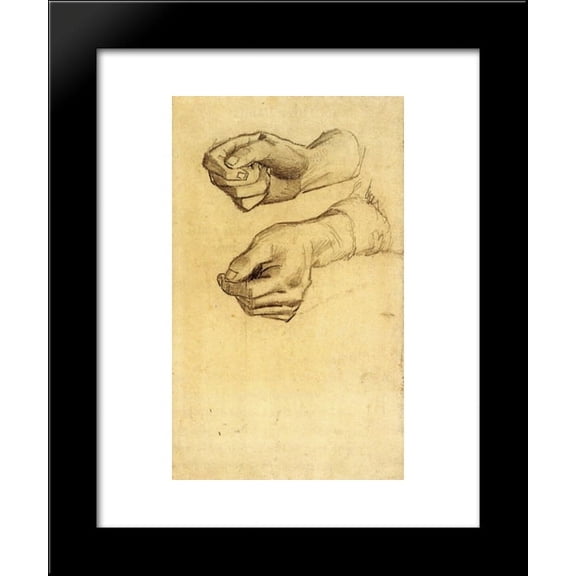 Two Hands 20x24 Framed Art Print by Vincent van Gogh