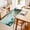 Green, variant on Hallway Runner Rug 2'x6', Teal Green Ombre Clouds Kitchen Runner Rugs Non-Slip Carpet Mats, Modern Abstract Gradient Cloud Bedside Rugs Runners Washable Floor Carpet for Bathroom Laundry Room