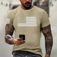 thumbnail image 2 of Yiaimeir Men's Fashion Casual Short Sleeve Round Neck Independence Day Flag T-Shirt Top Streetwear,Size M-3XL, 2 of 5