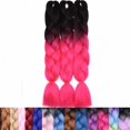 thumbnail image 3 of SEGO Ombre Jumbo Braiding Hair Extensions Colored Hair Weave Synthetic Crochet Twist Box Braid Hair Black/Pink/Blue/Purple Fake Hair Extension for Women, 3 of 8