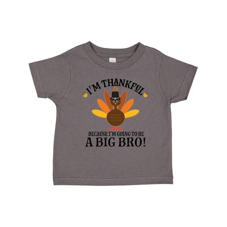 

Inktastic Big Bro Announcement Thanksgiving Brother Gift Toddler Boy Girl T-Shirt