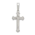 thumbnail image 1 of FB Jewels Sterling Silver Polished and Texture Center Finish Cross Pendant, 1 of 4