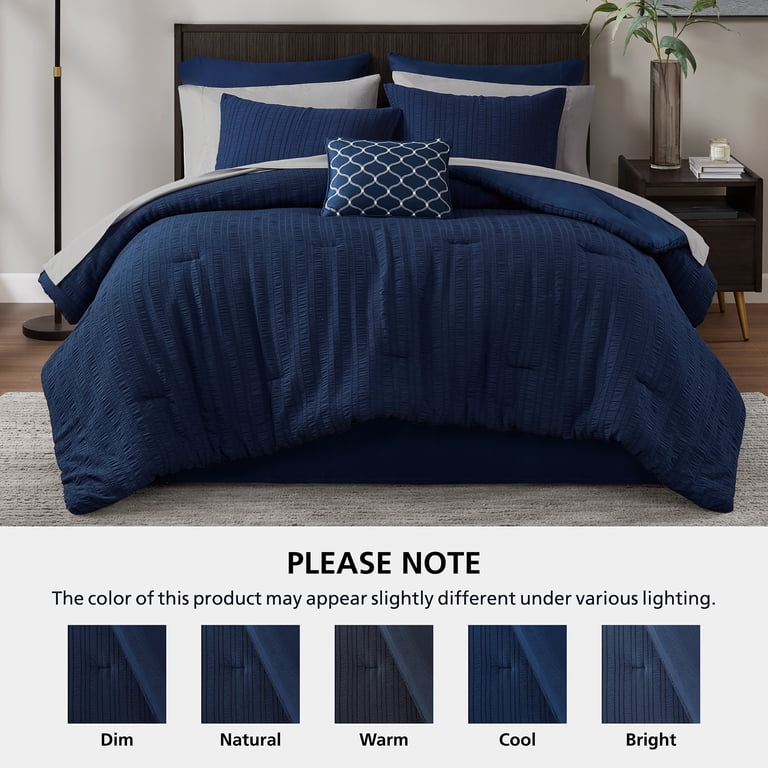 Mainstays All in One Reversible Comforter and Sheet set- 11 Piece