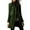 Army Green, variant on Women'S Winter Double Breasted Coat Elegant Lapel Collared Long Sleeves Blend Trench Pea Coat Wine Red M