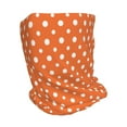 thumbnail image 2 of KLL Orange And White Polka Dot Pirnt Wicking Running Beanie Head Wrap Cycling Bandana for Men Women, 2 of 8