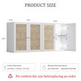 thumbnail image 4 of POLIHOME Wall Cabinet Storage-Rattan Laundry Cabinet,Wall Mounted Cabinet with Adjustable Shelves, 24INCH X 2PCS，White, 4 of 6