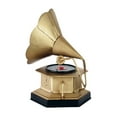 thumbnail image 6 of RUISINERY Antique Metal Gramophone Replicas Vintage Phonograph Sculpture Ornament Office Desk Decors Handcrafted Home Accent, 6 of 7