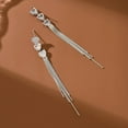 thumbnail image 4 of Sunyuer Zircon Heart Dangle Earrings Gold Tassel Earrings for Women 14K Gold Plated Hypoallergenic Trendy Jewelry Gift, 4 of 5