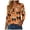 Gold_1, variant on Godom Halloween Shirt for Women - Happy Halloween Pumpkin Graphic Womens 3/4 Sleeve Shirts V Neck Tops
