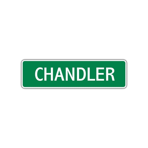 Chandler Girls Children Name Letter Printed Label Indoor Outdoor Novelty Wall Plaque Decoration Aluminum Sign 4"x18"