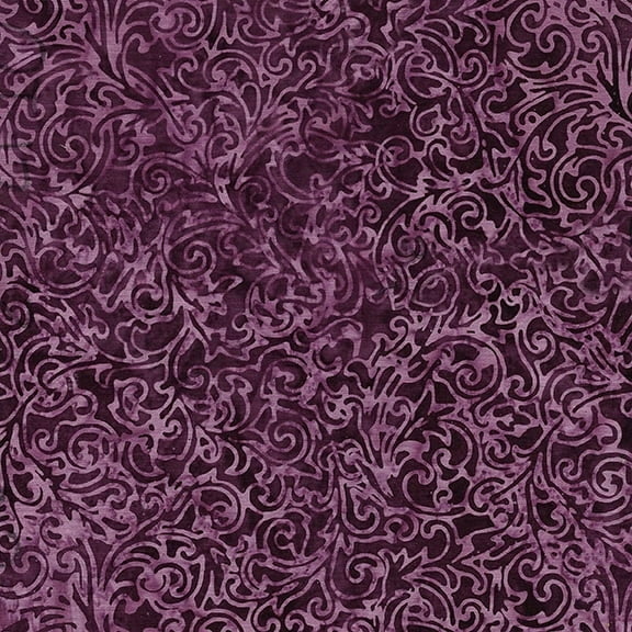 Flourish Swirl - Purple Grape - 112210435 - Victorian - Island Batik