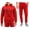 Red, variant on Men's Athletic Gym Sport Casual Running Jogging Sweat Hooded Tracksuit Set (Red, L)