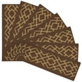 thumbnail image 4 of Ottomanson Non-Slip Rubberback Diamond 8.5" x 26" Indoor Stair Treads, 7 Pack, Brown/Beige, 4 of 10