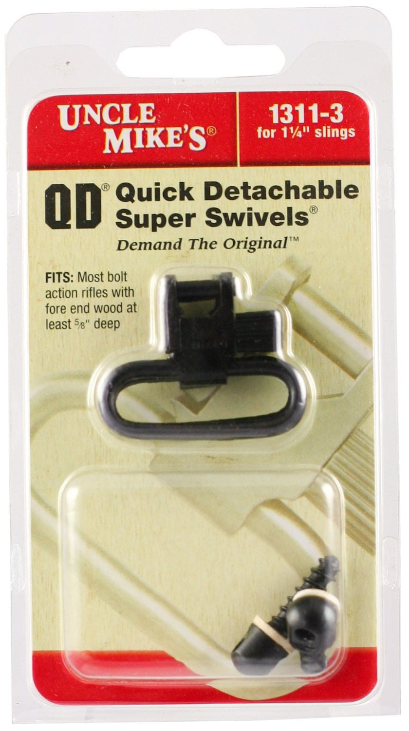 1.25" Brand New Uncle Mikes QD Super Sling Swivels Set no.13113 Steel Hunting 