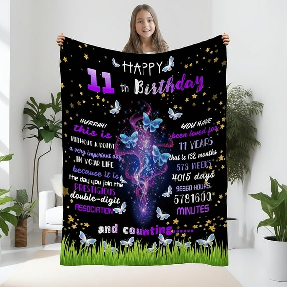 Blanket Gift for 12 Year Old Girl-12 Year Old Girl Gifts,Birthday Gifts for 12 Year Old Girls-12th Birthday Decorations for Girl,Best Gifts for 12 Year Old Girl-Girl Gifts Age 12 (12TH-Bday)