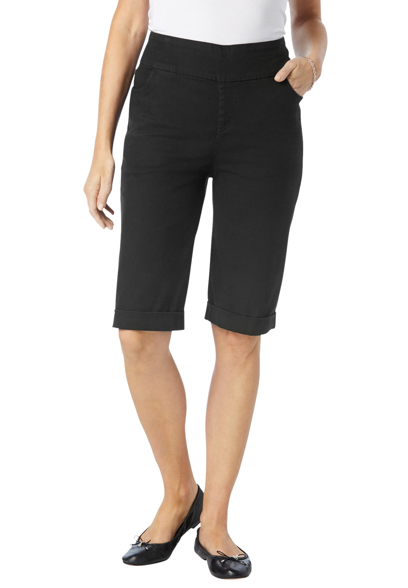 pull on jean shorts plus size