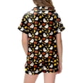 thumbnail image 4 of Leey-World Halloween Pjs Toddler Girl Girls Shorts Set Toddler Short Sleeve Print Shirts Tops Pants Outfits Button Pjs for Girls 2T 3T 4T 5T 6T 7T 8T, 4 of 5