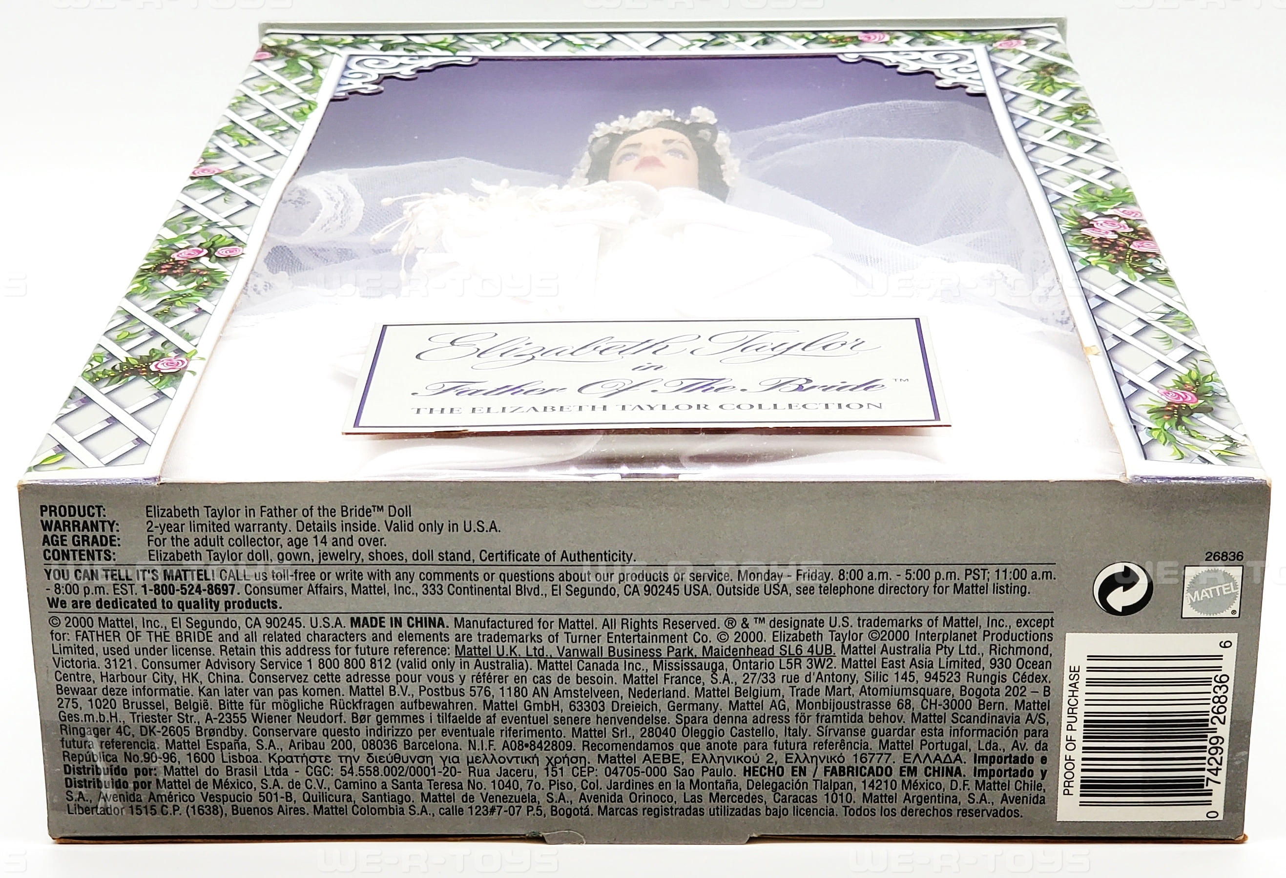 Barbie Elizabeth Taylor Collection Father of the Bride Doll, 2000, 3x13.6x8.9 inches