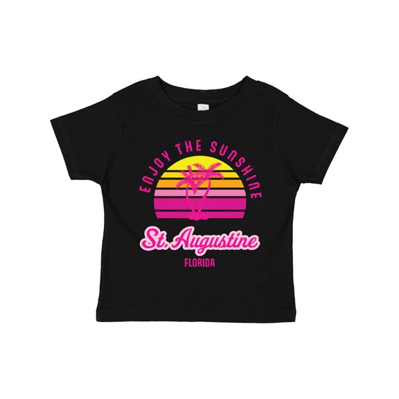 Inktastic Summer Enjoy the Sunshine St. Augustine Florida in Pink Boys or Girls Toddler T-Shirt
