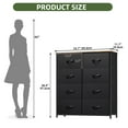 thumbnail image 3 of Uforic 8 Drawers Fabric Storage Dressers for Living Room, , Black/Rustic Brown, 3 of 9