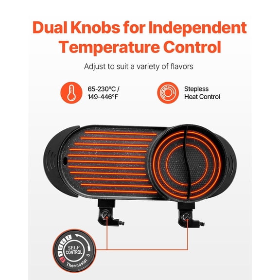 2-in-1 Electric Hot Pot and Grill, 2200W Smokeless Indoor BBQ, Large Capacity for 6 People