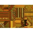 thumbnail image 1 of Ahgly Company Indoor Rectangle Patchwork Yellow Transitional Area Rugs, 3' x 5', 1 of 4